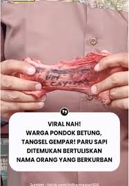 Viral Paru Sapi Qurban Bertuliskan Nama Orang, Ini Faktanya